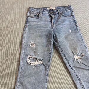 Distressed Light Blue Skinny Jeans